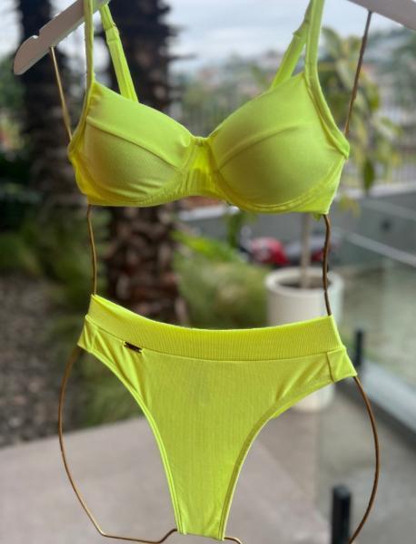 Biquini Fiorella Brigitte Louis Amarelo Neon