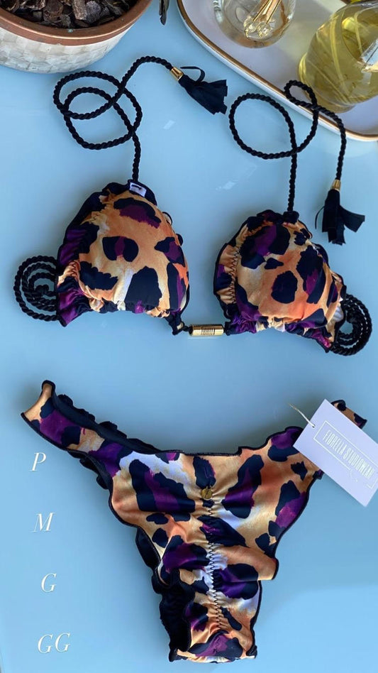 Biquini Laviena Animal Print Roxo